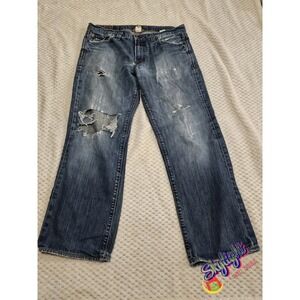 Lucky Brand Men's Vintage Relaxed Straight Denim Jeans Fade Size 34x30
